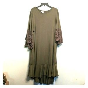 Olive green Lularoe dress
